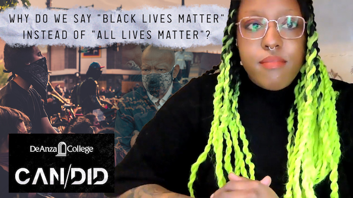 Why Do We Say Black Lives Matter Instead of All Lives Matter? / Young woman with brightly colored braids