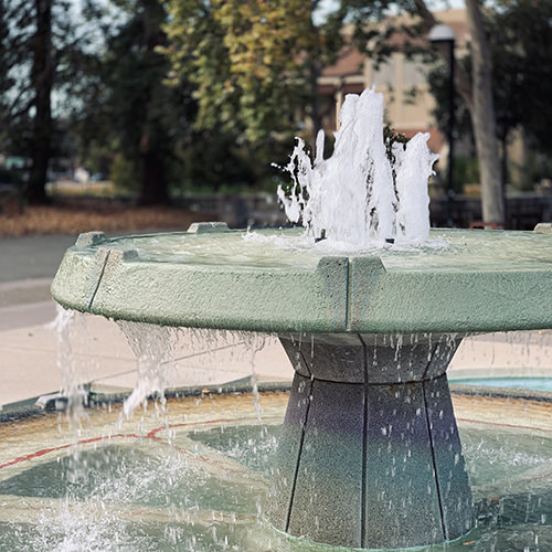 Placeholder image, campus fountain