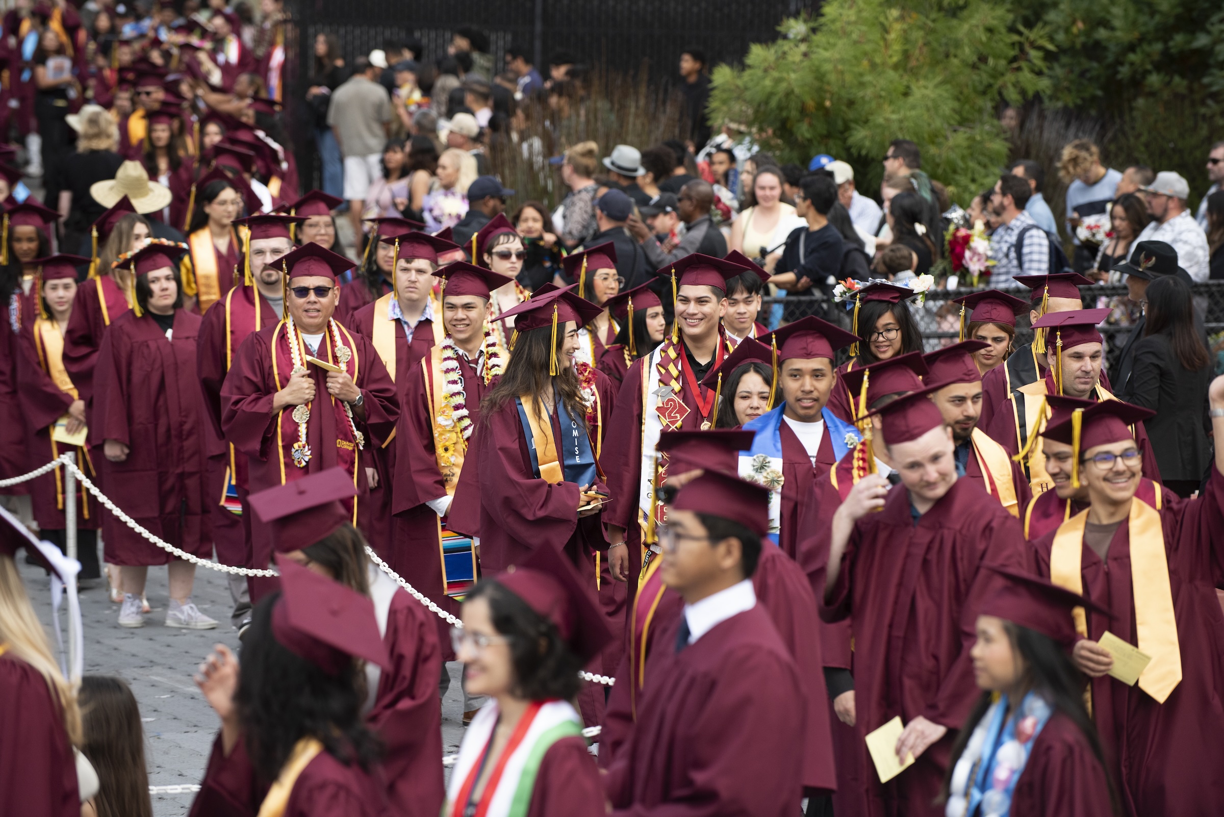 Grads enter the ceremony