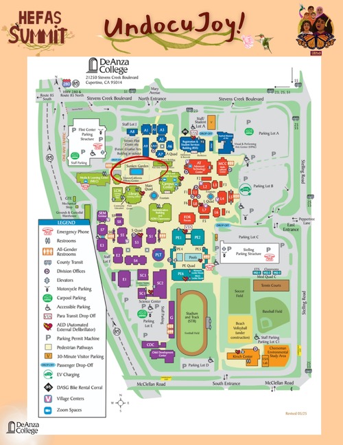 Map of De Anza HEFAS summit