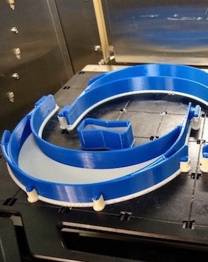 plastic headbands for face shields produced by 3D printing