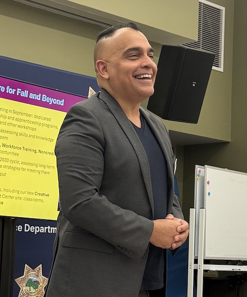 President Torres smiling