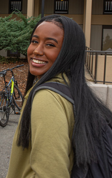 smiling female student