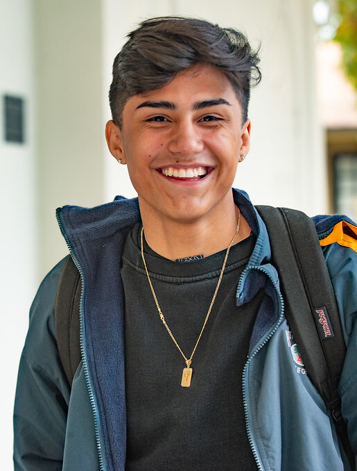 smiling male student